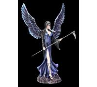 Scuro Angelo Figura - Misericordia Con Falcetto Blu Fantasy Statua Decorativa