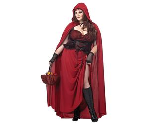 Scuro Cappuccetto Rosso Costume Adulti Taglie Forti