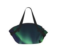 Scuro Northern Lights Stampa Stampa Pieghevole Camping Bag Duffle Bag Borsa Da Viaggio Impermeabile Materasso Da Campeggio Per Parco Esterno Spiaggia