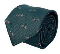 Scuro Verde Bosco Uomo Cravatta Con Woodland Lepre Design Da Frederick Thomas