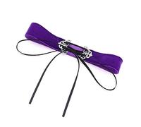 Scuro Viola Collana Collare Cavo Lega Nastro 29cm Lungo e 2,5 cm Ampio Collo Affascinante Maglione Decorazione per Le Donne Ragazze Cappotto Accessori Ornamento Durevole e utile Fashion Processing