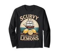 Scurvy When Life Doesnt Give You Lemons Citazione Maglia a Manica
