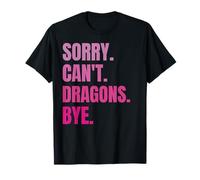 Scusa Can't Dragons Bye Retro Dragon Lover, Divertente Animale Maglietta