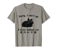 Scusa I Can't Go I'm an Indoor Cat Cute Kitten Cat Meme Maglietta