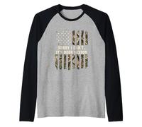 Scusa I Can't It's Deer Season Camo Hunter Bandiera Maglia con Maniche Raglan