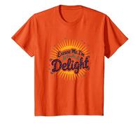 Scusa Me, I'm Actually A Delight - Witty Sunburst Citazione Maglietta, Bambini, Arancio, 4 Anni