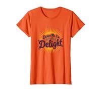 Scusa Me, I'm Actually A Delight - Witty Sunburst Citazione Maglietta, Donna, Arancio, XS