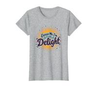 Scusa Me, I'm Actually A Delight - Witty Sunburst Citazione Maglietta, Donna, Grigio Melange, 3XL