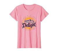 Scusa Me, I'm Actually A Delight - Witty Sunburst Citazione Maglietta, Donna, Rosa, S