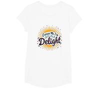 Scusa Me, I'm Actually A Delight - Witty Sunburst Citazione Maglietta, Ragazze, Bianco, XS