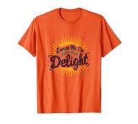 Scusa Me, I'm Actually A Delight - Witty Sunburst Citazione Maglietta, Uomo, Arancio, XL