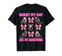 Scusa, My Rat Ate My Homework, Rat Girl, Mouse, Coquette, fiocco Maglietta