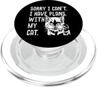 Scusa Non Posso Avere Piani Con Il Mio Gatto Con Gli Occhiali Da Sole Kitty PopSockets PopGrip per MagSafe
