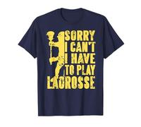 Scusa Non Posso Devo Giocare a Lacrosse Umorismo Maglietta