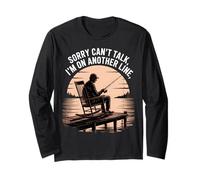 Scusa, Non Posso Parlare, Sono su Un'Altra Linea Dock Fishing Art Maglia a Manica
