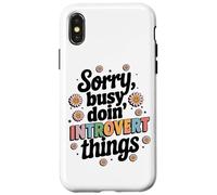 Scusa occupato Doin Introvert Things Testo Custodia per iPhone X/XS