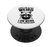 Scusa per aver agito strano procione divertente PopSockets PopGrip Adesivo