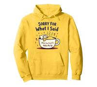 Scusa per Quello Che Ho Detto Quando Hai Cercato di svegliarmi Felpa con Cappuccio, Unisex per Adulti, Limone, L