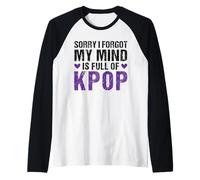 Scusa se Ho dimenticato la mia Mente è FLL di KPOP K-Pop Merch Maglia con Maniche Raglan