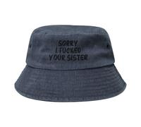 Scusa Se Ho Scopato Tua Sorella Uomo Donne Cotone Secchio Cappelli Confortevole Cappello da Pescatore Casual Bucket Hat per Estate Pesca All'Aperto