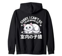 Scusa se Non Posso Andare, Sono Un Gatto al Coperto, Divertente, Amante degli Animali Domestici Felpa con Cappuccio