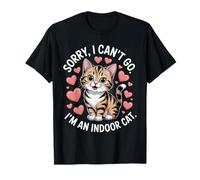 Scusa se Non Posso Andare Sono Un Gatto Dentro. Divertente Maglietta