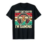 Scusa se non riesco a sentirti Sono Volt Headset Retro Gamer Maglietta