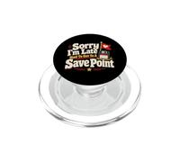 Scusa se sono in ritardo Save Point Gamer Videogame Humor PopSockets PopGrip per MagSafe