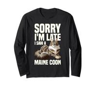 Scusa, sono in ritardo, ho visto un gatto Maine Coon Maglia a Manica