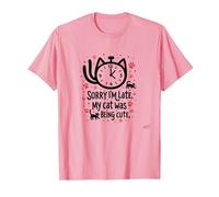 Scusa Sono in Ritardo, Il Mio Gatto Era Carino Maglietta, Uomo, Rosa, L