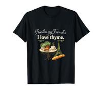 Scusate Il Mio Francese I Love Thyme Cottagecore Design Maglietta