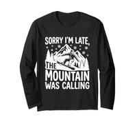 Scusate Il Ritardo, la Montagna chiamava Funny Snowboard Maglia a Manica