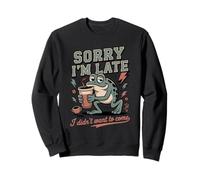 Scusate Il Ritardo, Non volevo Venire Quote Frog Felpa