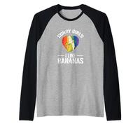Scusate Ragazze Mi Piacciono Le Banane Maglia con Maniche Raglan