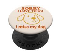 Scusate se devo andare, mi manca il mio cane Minimal Line Art Kids PopSockets PopGrip Adesivo