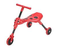 Scuttlebug Triciclo da viaggio pieghevole a 3 ruote per bambini da 1 a 3 anni, Beetle Trike, antenne e manubrio, per sviluppare l'equilibrio e le capacità motorie del bambino, senza graffi sulla superficie, rosso, nero, L 33 cm x P 60 cm x A 43 cm