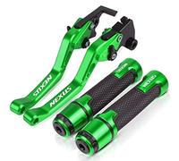 SCUUBE per GILERA Nexus 125 250 E3 2007 2008 2009 2010 Moto Breve Freno Frizione Leve Manopole Manubrio estremità Accessori CNC con A Leve manuali per Moto(Verde)