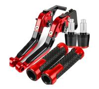 SCUUBE per Loncin VOGE 500AC AC 500 AC AC500 Tutti Gli Anni 2024 2023 2022 Accessori Moto Pieghevole Pieghevole Leve Freno Frizione Manubrio Manopole estremità Leve manuali per Moto(Rosso)