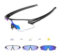 SCVCN Fotocromatici Occhiali Da Ciclismo Uomo Donne TR90 Occhiali Da Sole Sportivi Anti-UV 400 Chiaro Occhiali MTB Bicicletta Accessori Che Corrono Corsa Guida Occhiali Bici Blu