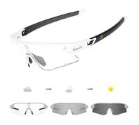 SCVCN Fotocromatici Occhiali Da Ciclismo Uomo Donne TR90 Occhiali Da Sole Sportivi Anti-UV 400 Chiaro Occhiali MTB Bicicletta Accessori Che Corrono Corsa Guida Occhiali Bici Nero