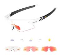 SCVCN Fotocromatici Occhiali Da Ciclismo Uomo Donne TR90 Occhiali Da Sole Sportivi Anti-UV 400 Chiaro Occhiali MTB Bicicletta Accessori Che Corrono Corsa Guida Occhiali Bici Rosso