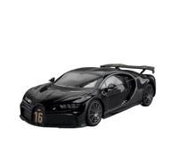 SCVWKAJA Modello di Auto Finito 1:18 per Bugatti Chiron Sports Car Alloy Simulation Car Model Mini Vehicle House Decoration Veicoli Motore(Black)