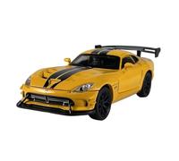 SCVWKAJA Modello di Auto Finito 1:32 for Dodge Viper SRT Modello di Auto in Lega Finito Replica Artigianale Ornamenti for Soggiorno Decorazione Veicoli Motore(Yellow)