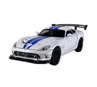 SCVWKAJA Modello di Auto Finito 1:32 for Dodge Viper SRT Modello di Auto in Lega Finito Replica Artigianale Ornamenti for Soggiorno Decorazione Veicoli Motore(Silver)