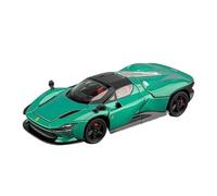 SCVWKAJA Modello di Auto Finito 1:32 for Ferrari Daytona SP3 Statico Pull Back Modello di Auto in Lega di Metallo Arredamento for La Casa da Collezione Veicoli Motore(Green)