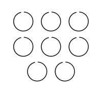 SCVYLNZ 8 Pezzi 38 mm x 1,5 mm Anello pistone Adatto for FS150 FS151 FS220 FS350 decespugliatore Adatto for 36 41 136 136LE 137 137E