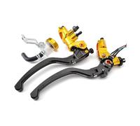 SCVYLNZ Adatto for 7 8 22 mm 19rcs montaggio radiale cilindro freno frizione leve freni idraulici moto(1 Set Gold)