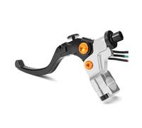 SCVYLNZ Adatto for 7 8 22 mm 19rcs montaggio radiale cilindro freno frizione leve freni idraulici moto(Silver Clutch Lever)