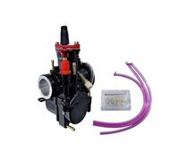 SCVYLNZ Adatto for carburatore PWK (24-34 mm) - -, Finitura Nera con Flusso di Carburante Regolabile(24mm)