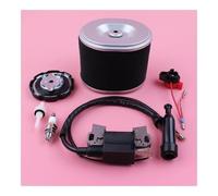SCVYLNZ Bobina di accensione, Filtro Aria Carburante, Tappo Interruttore di Arresto, Kit Candela Adatto for Tosaerba GX390 13HP GX340 11HP GX 390 340